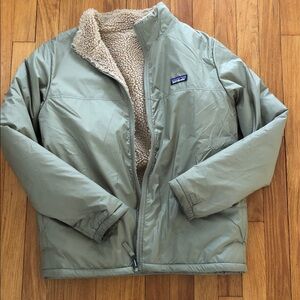 Patagonia reversible Olive Jacket with Fleece Lining Med